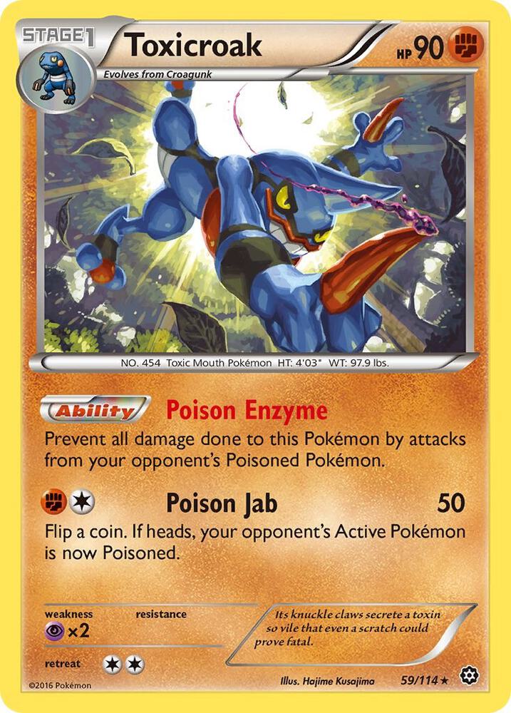 Toxicroak - Reverse Holo - Rare - 59/114