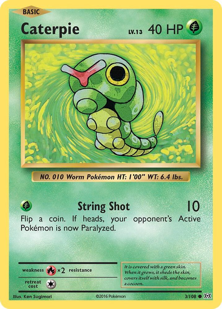 Caterpie - Common - Reverse Foil - EVO EN - 3/108
