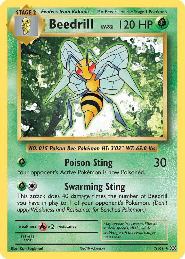 Beedrill - Rare - Reverse Foil - EVO EN - 7/108