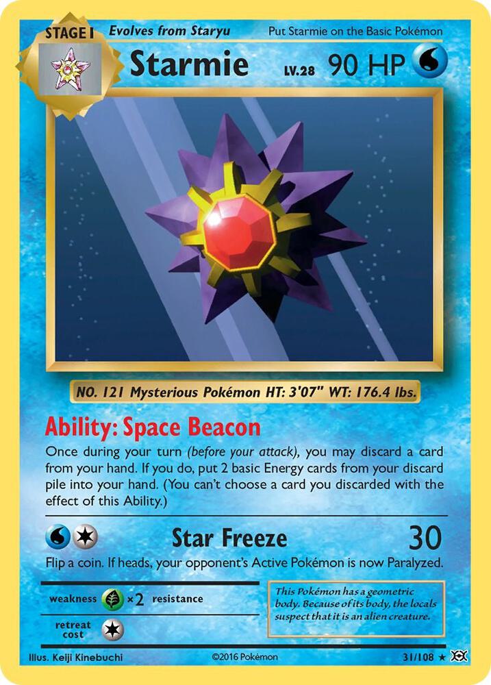 Starmie - Rare - Reverse Foil - EVO EN - 31/108