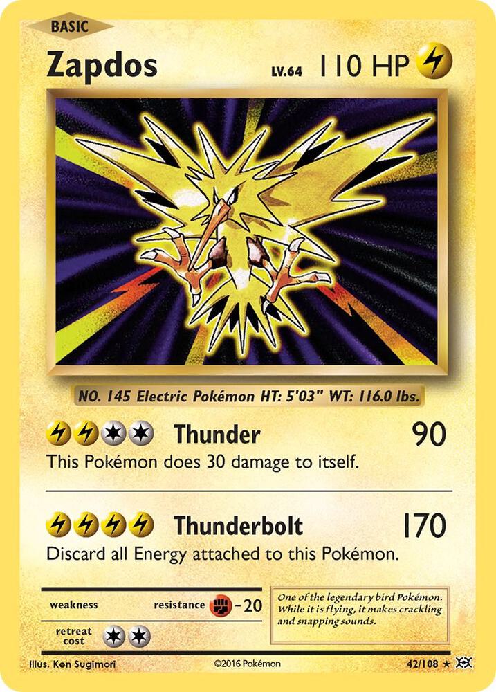 Zapdos - Rare - Foil - EVO EN - 42/108