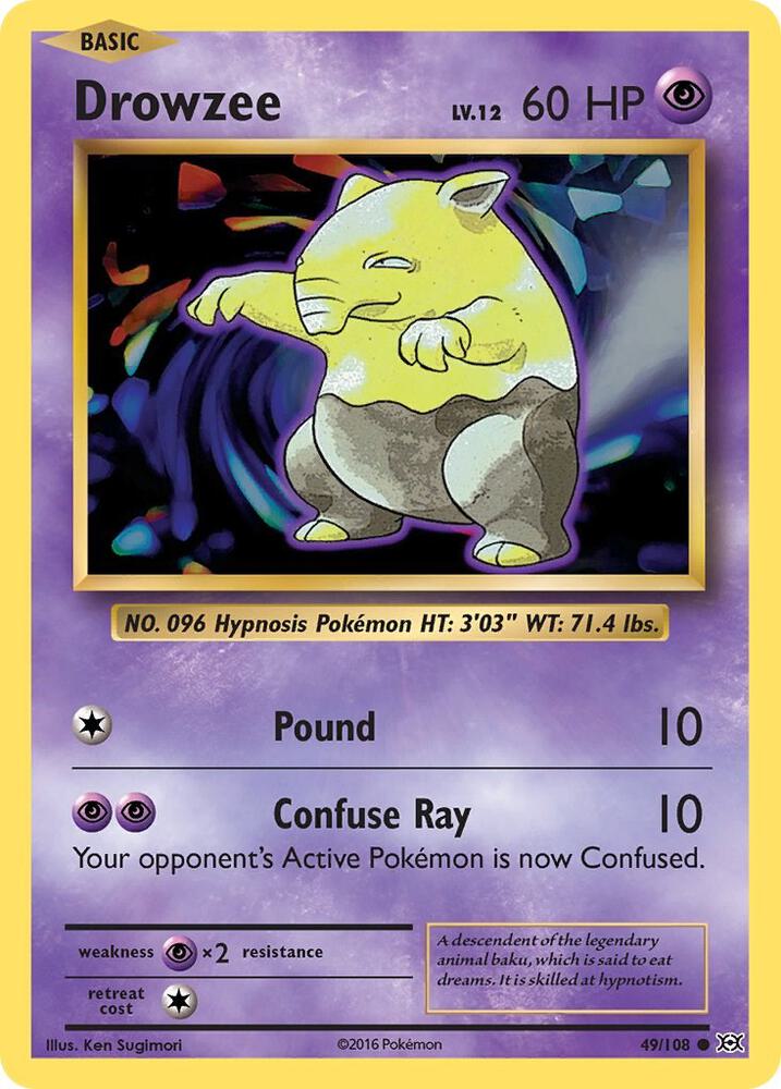 Drowzee - Common - Reverse Foil - EVO EN - 49/108