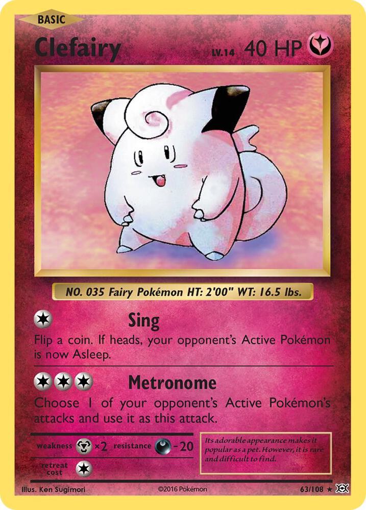 Clefairy - Rare - Foil - XY EN - 63/108
