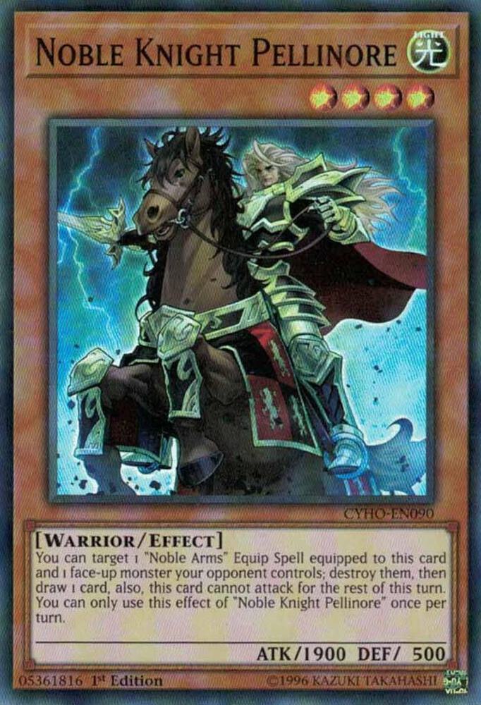 Noble Knight Pellinore - Super Rare - 1st Edition - CYHO-EN090