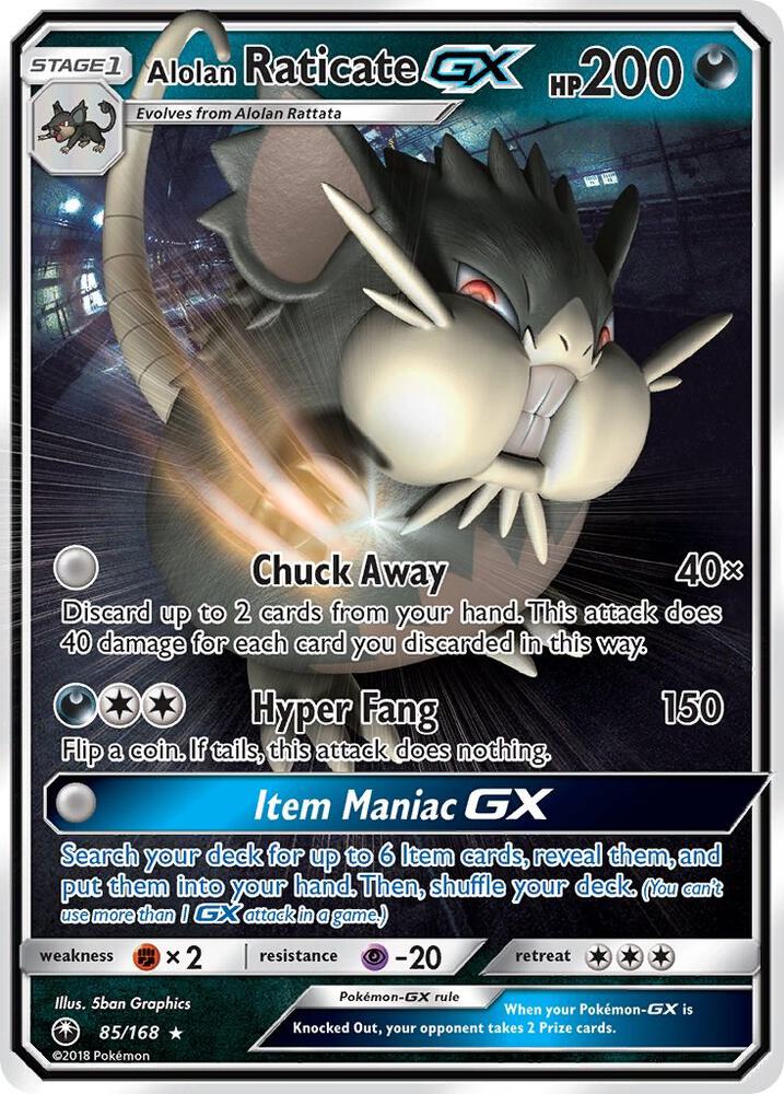 Alolan Raticate GX - Foil - 85/168