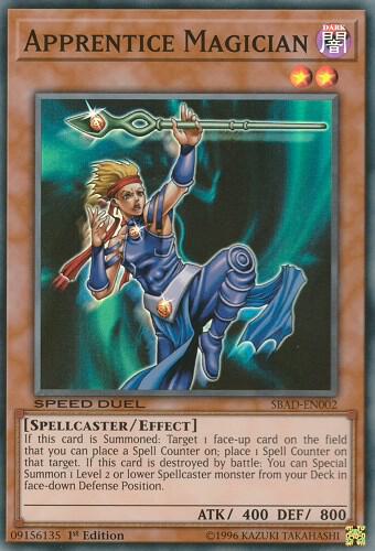 Apprentice Magician - Super Rare - 1st Edition - SBAD-EN002