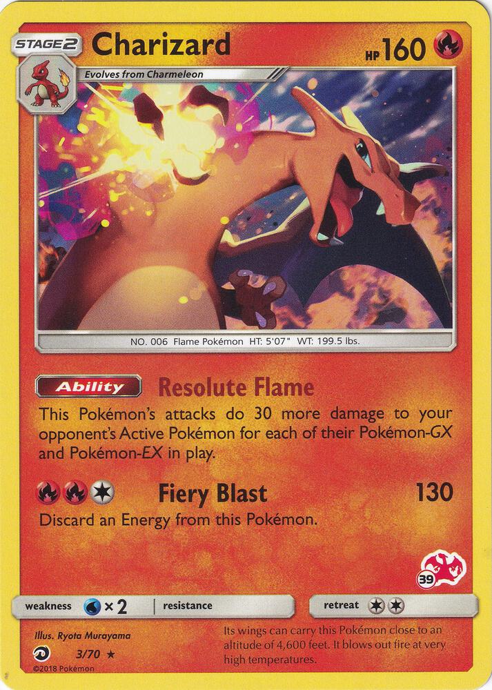 Charizard - (#39 Charizard Stamped) - Battle Academy - 3/70