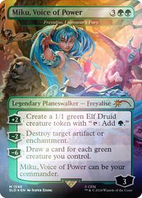 Miku, Voice of Power - Freyalise, Llanowar's Fury - Foil - 1598