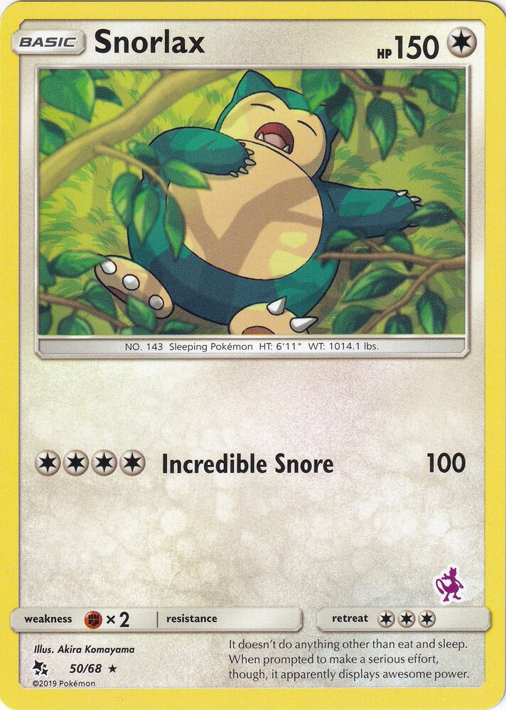 Snorlax - (Mewtwo Stamped) - Battle Academy - 50/68