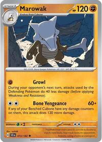 Marowak - Reverse Holofoil - 073/142