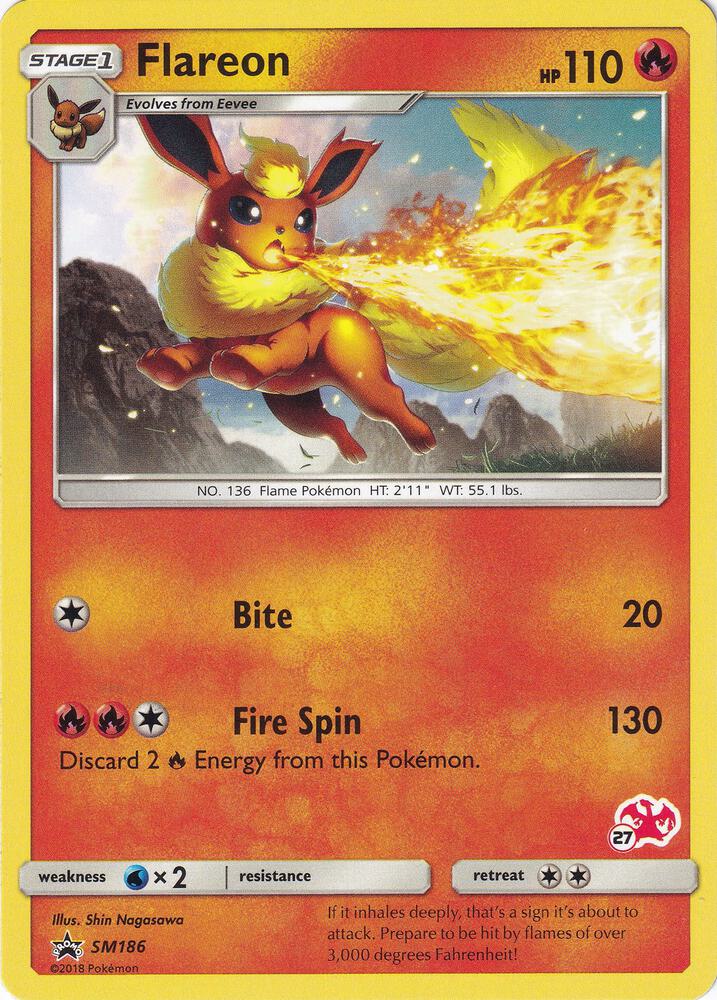 Flareon - (#27 Charizard Stamped) - Battle Academy - SM186