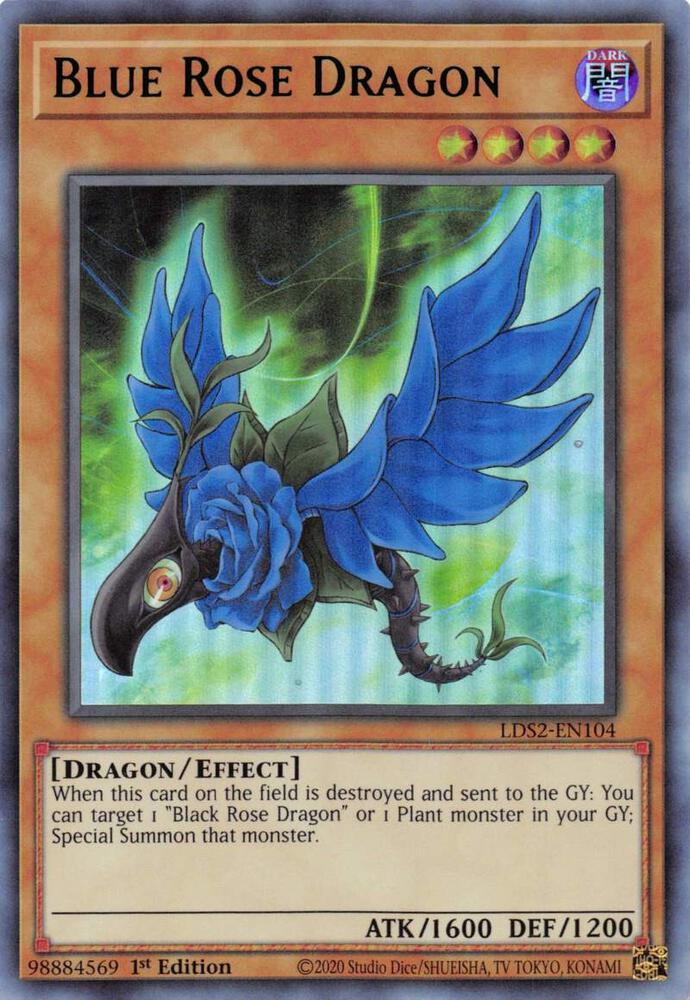 Blue Rose Dragon (Green) - 1st Edition - LDS2-EN104
