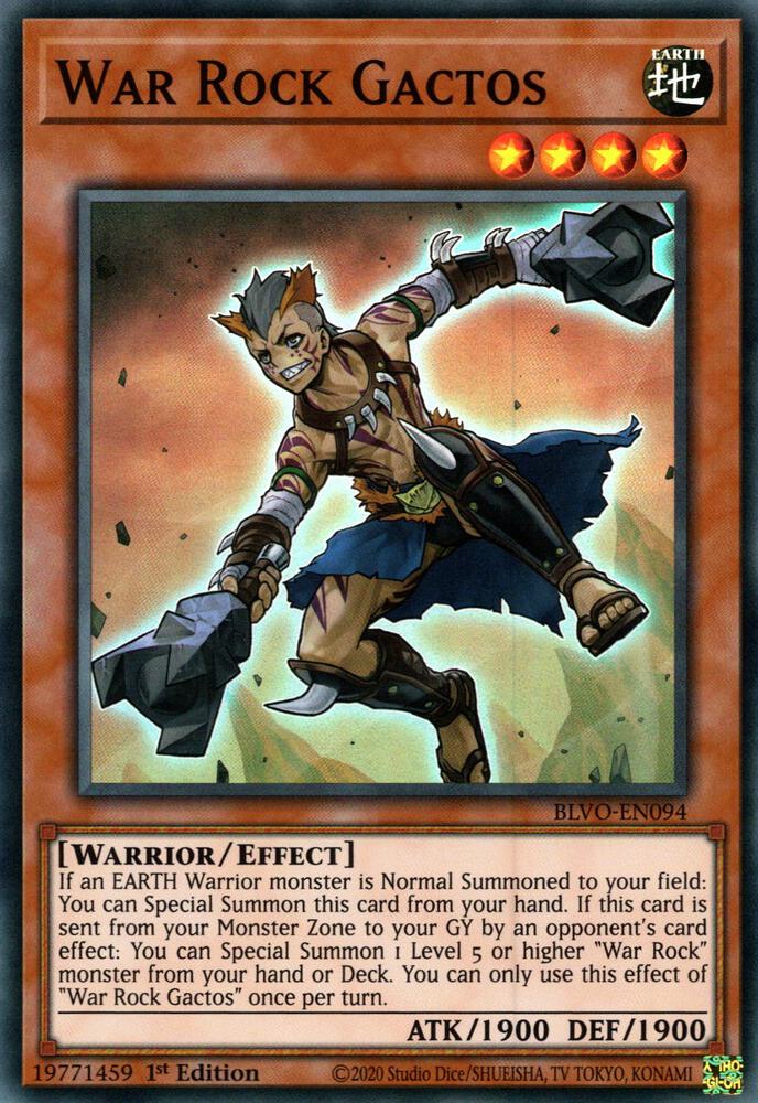 War Rock Gactos (Super Rare) - 1st Edition - BLVO-EN094