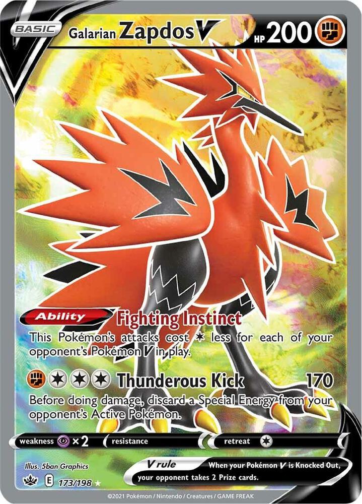 Galarian Zapdos V (Full Art) - Ultra Rare - 173/198