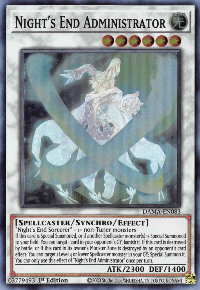 Night's End Administrator - Super Rare - 1st Edition - DAMA-EN083