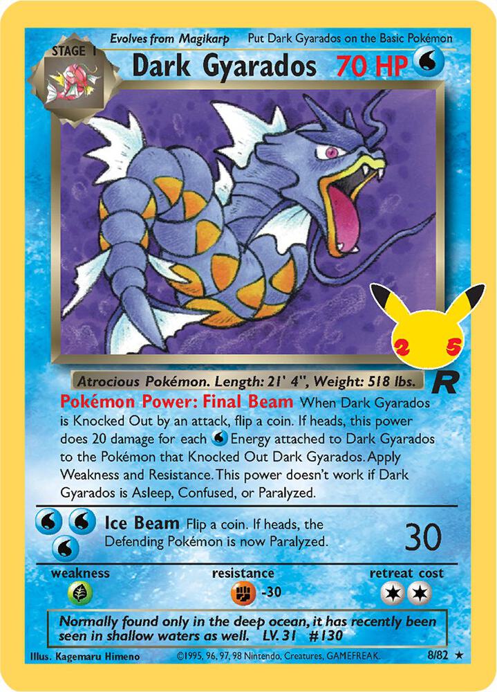 Dark Gyarados (Celebrations) - Holofoil - 8/82