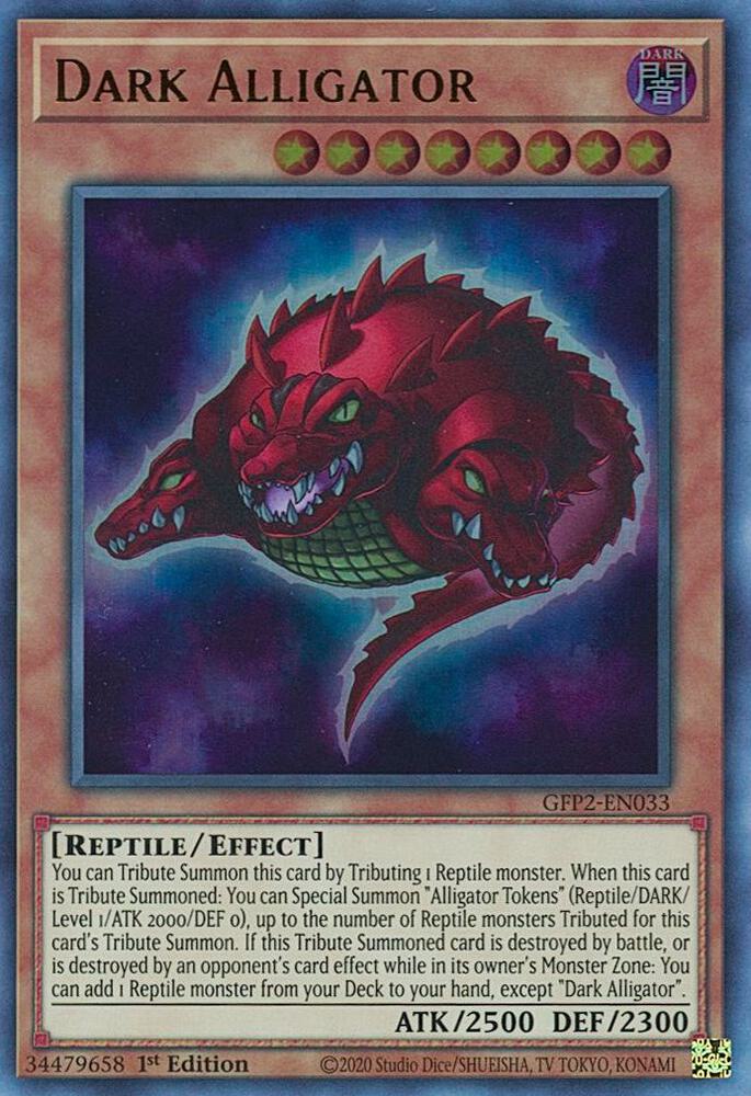 Dark Alligator - Ultra Rare - 1st Edition - GFP2-EN033