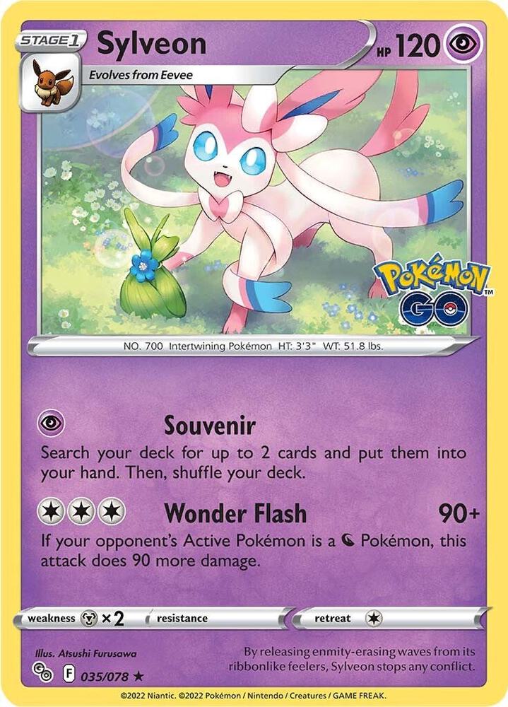 Sylveon (Pokemon GO Stamp) - Holofoil Rare - 035/078
