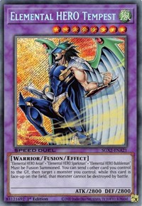 Elemental HERO Tempest (Secret Rare) - 1st Edition - SGX2-ENA21