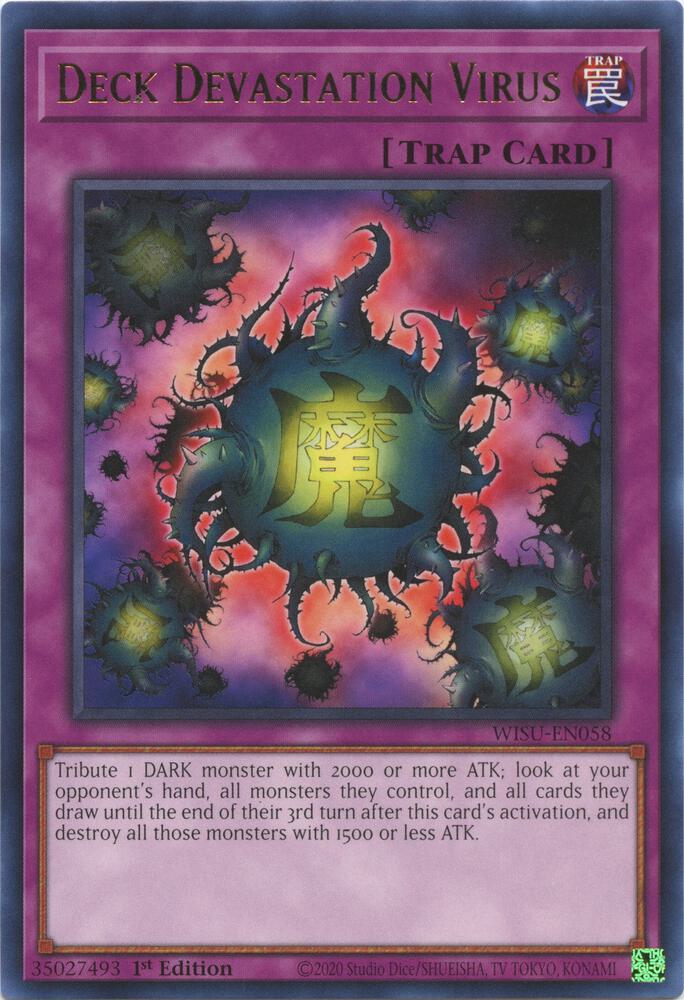 Deck Devastation Virus - Rare - 1st Edition - WISU-EN058
