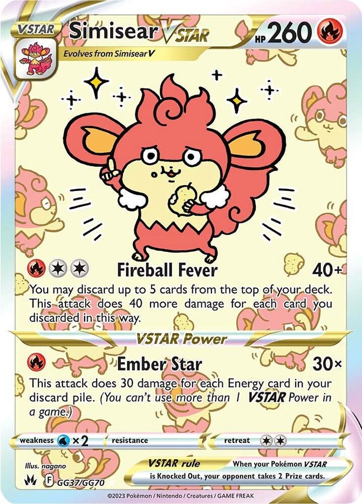 Simisear VSTAR - Ultra Rare - GG37/GG70
