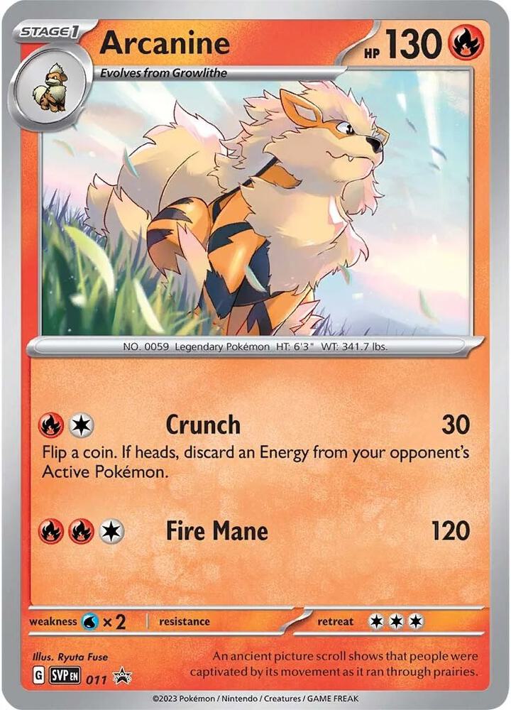 Arcanine - 011 - SV: Scarlet & Violet Promo Cards