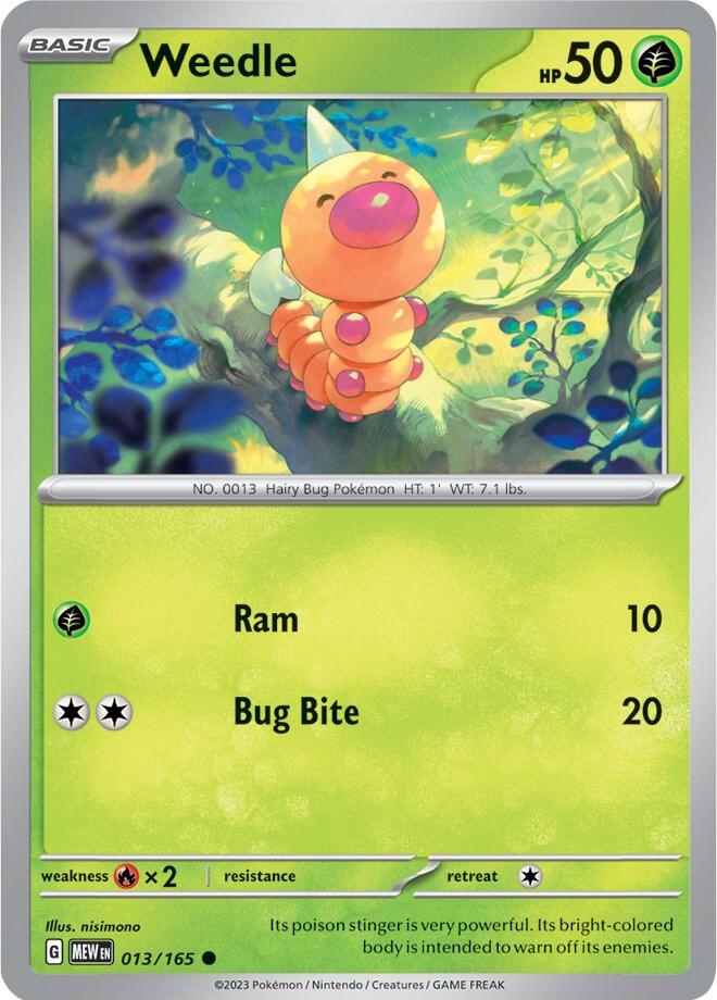 Weedle - Reverse Holofoil - 013/165