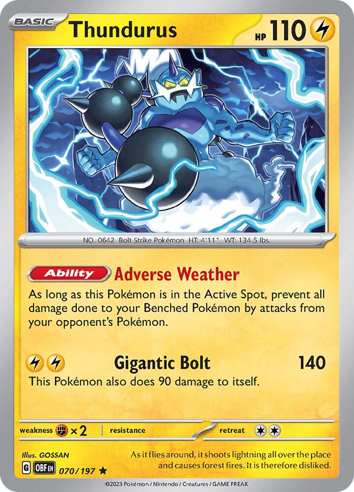 Thundurus - Holofoil - Rare - 070/197