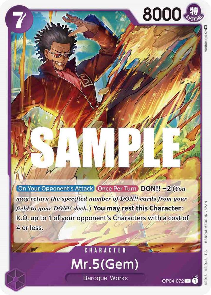 Mr.5 (Gem) - Rare - Foil - OP04-072