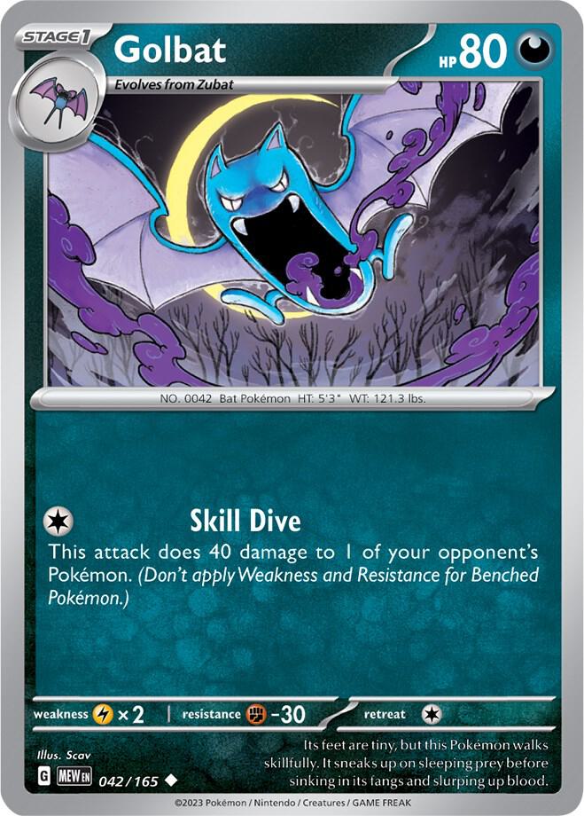 Golbat - Reverse Holo - Uncommon - 042/165