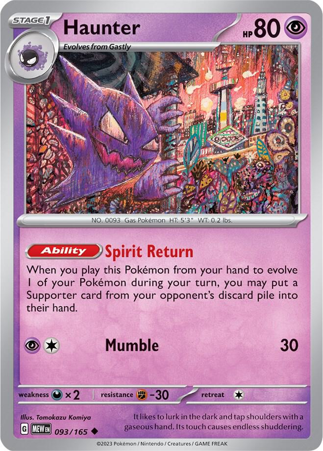Haunter - Reverse Holofoil - 093/165