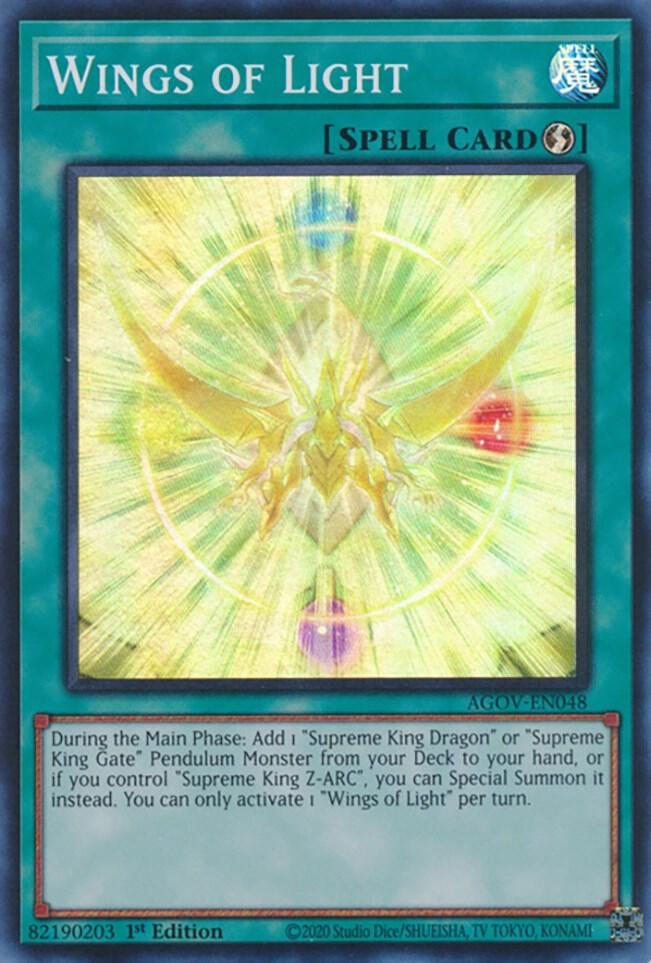 Wings of Light (Super Rare) - 1st Edition - AGOV-EN048