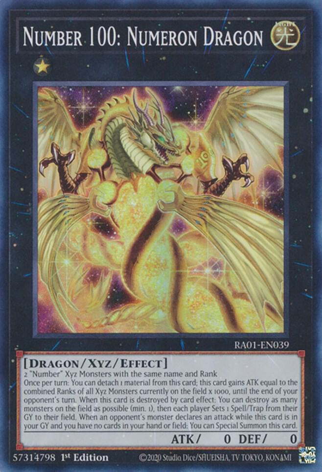 Number 100: Numeron Dragon - Super Rare - 1st Edition - RA01-EN039