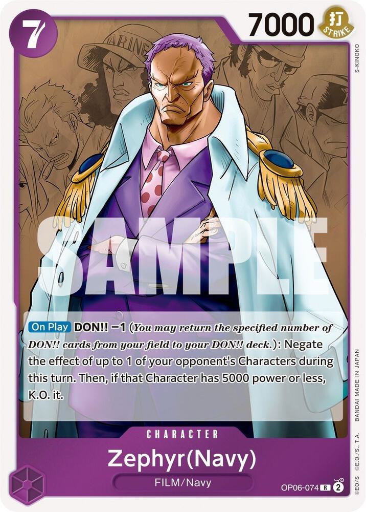 Zephyr (Navy) - Rare - Foil - OP06-074