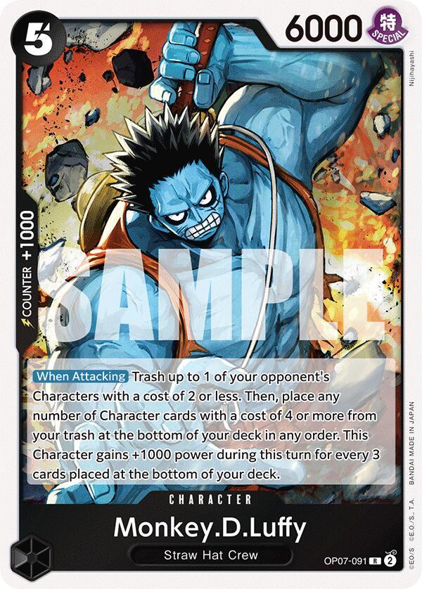 Monkey.D.Luffy - Rare - Foil - OP07-091