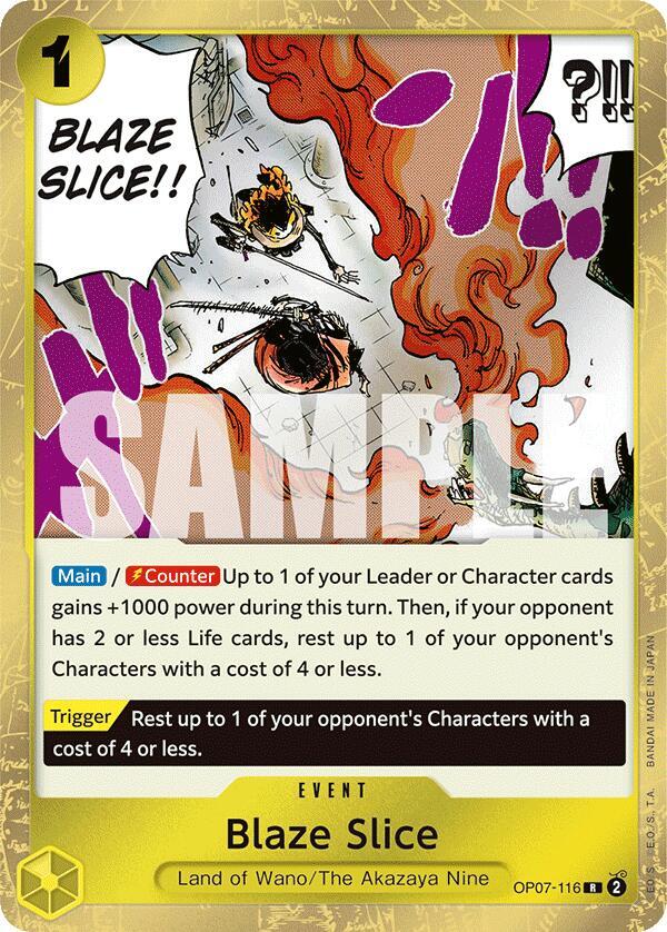 Blaze Slice - Rare - Foil - OP07-116