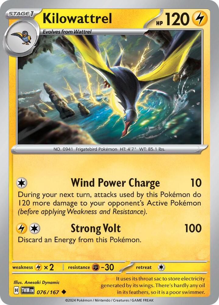 Kilowattrel - Reverse Foil - Uncommon - 076/167