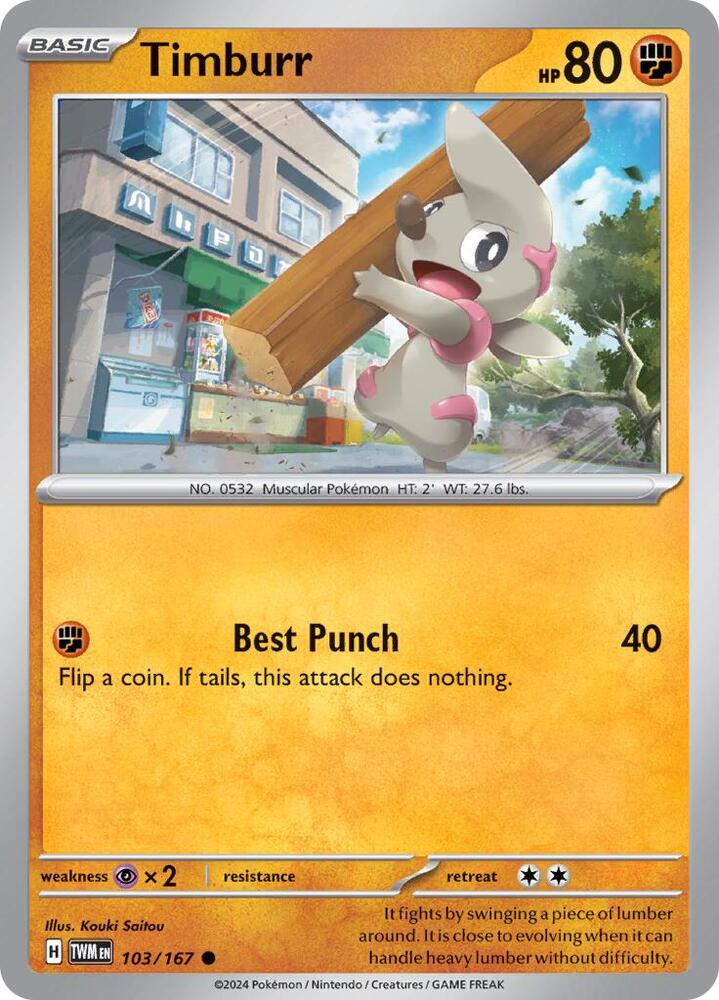 Timburr - Reverse Holo - Common - 103/167