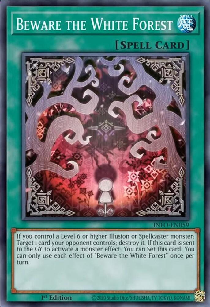 Beware the White Forest - 1st Edition - Super Rare - INFO-EN059