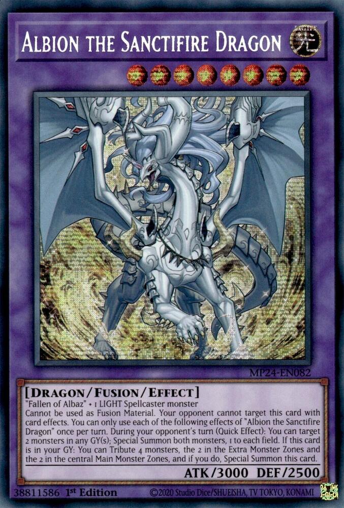 Albion the Sanctifire Dragon - Prismatic Secret Rare - 1st Edition - MP24-EN082