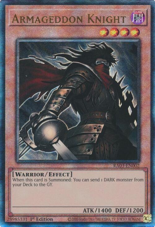 Armageddon Knight - Prismatic Ultimate Rare - 1st Edition - RA03-EN002
