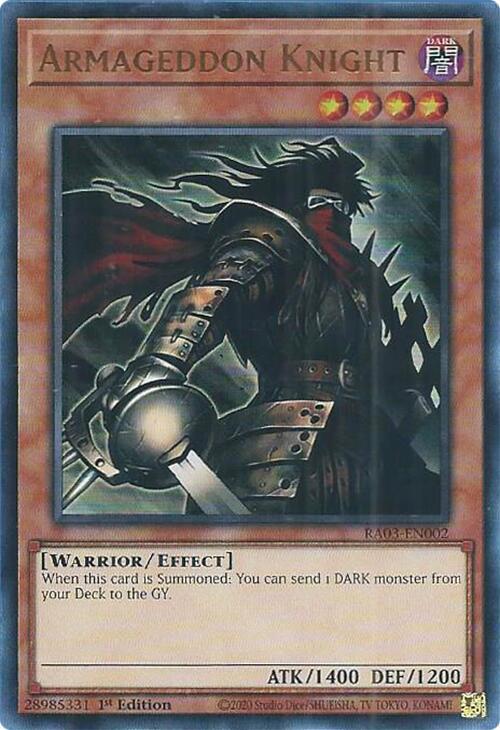 Armageddon Knight - Ultra Rare - 1st Edition - RA03-EN002