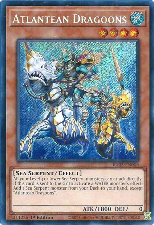 Atlantean Dragoons - Secret Rare - 1st Edition - RA03-EN006