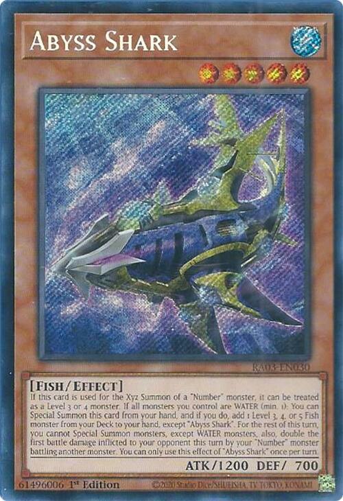 Abyss Shark - Secret Rare - 1st Edition - RA03-EN030