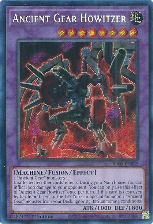 Ancient Gear Howitzer - Secret Rare - 1st Edition - RA03-EN035