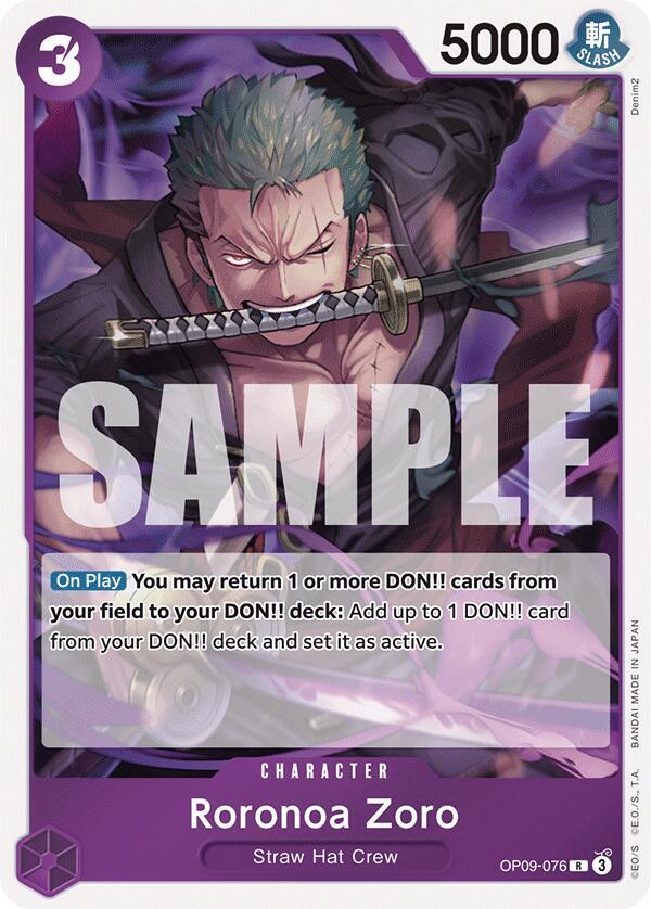 Roronoa Zoro - Rare - Foil - OP09-076