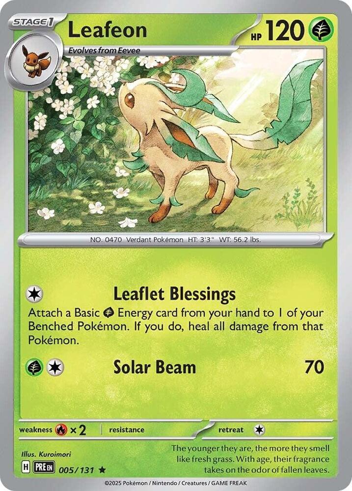 Leafeon - Reverse Holofoil - Rare - 005/131