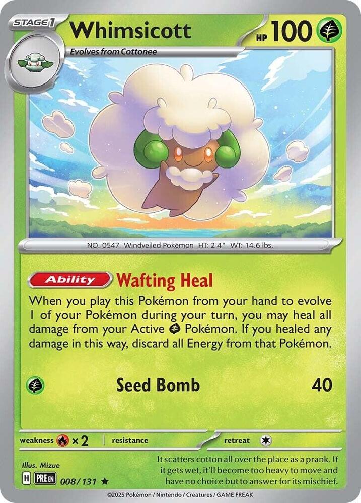 Whimsicott - Holofoil - Rare - 008/131