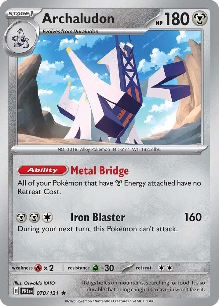 Archaludon - Rare - Holofoil - PRE EN - 070/131