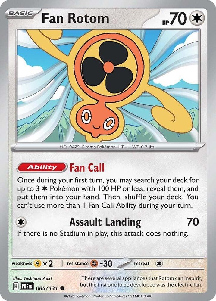 Fan Rotom - Common - Reverse Foil - PRE EN - 085/131